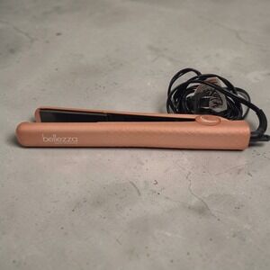 Bellezza Flat Iron Hair Straightener Rose Gold BZA-125RG Ceramic 1in